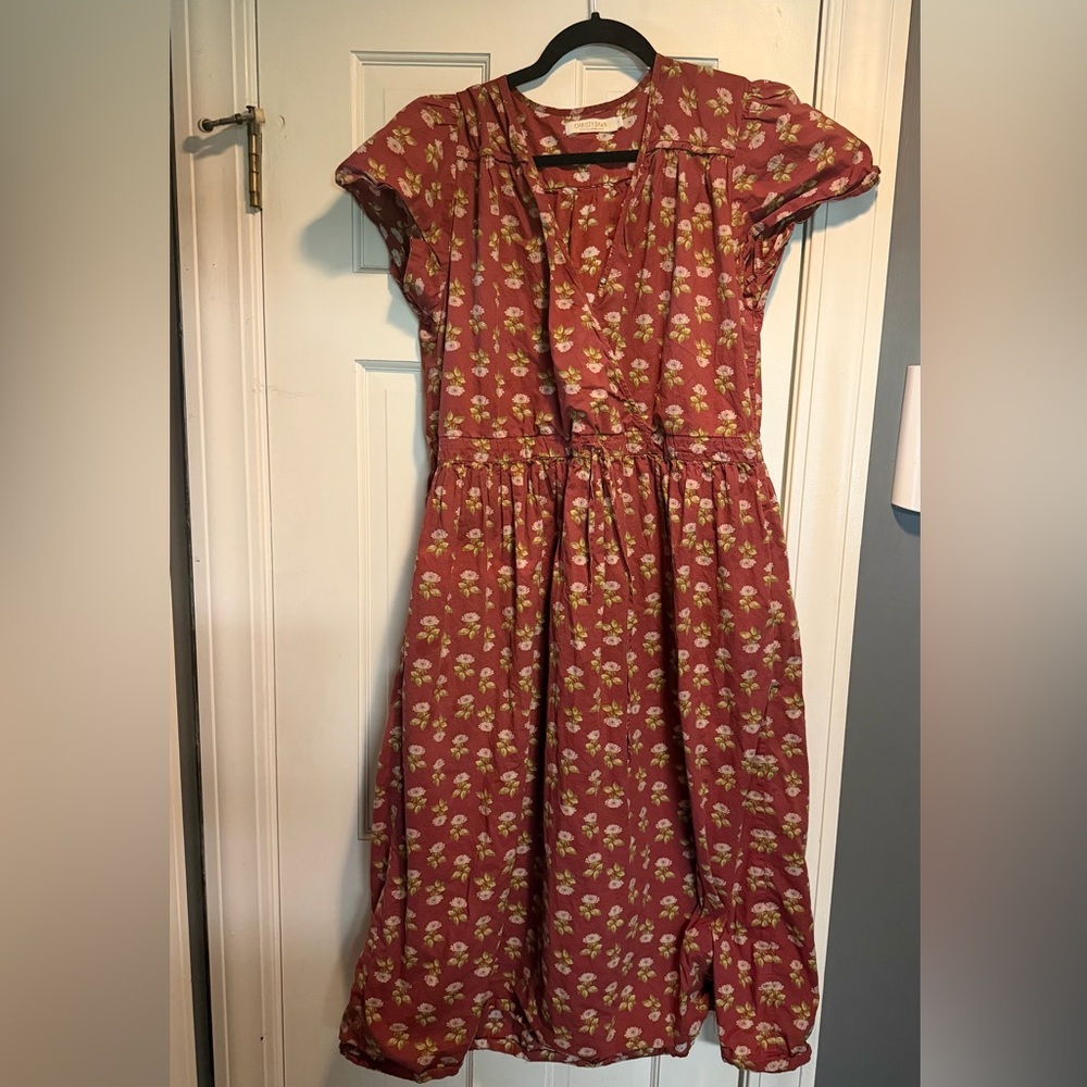 Christy Dawn Dress Antique Lotus Red